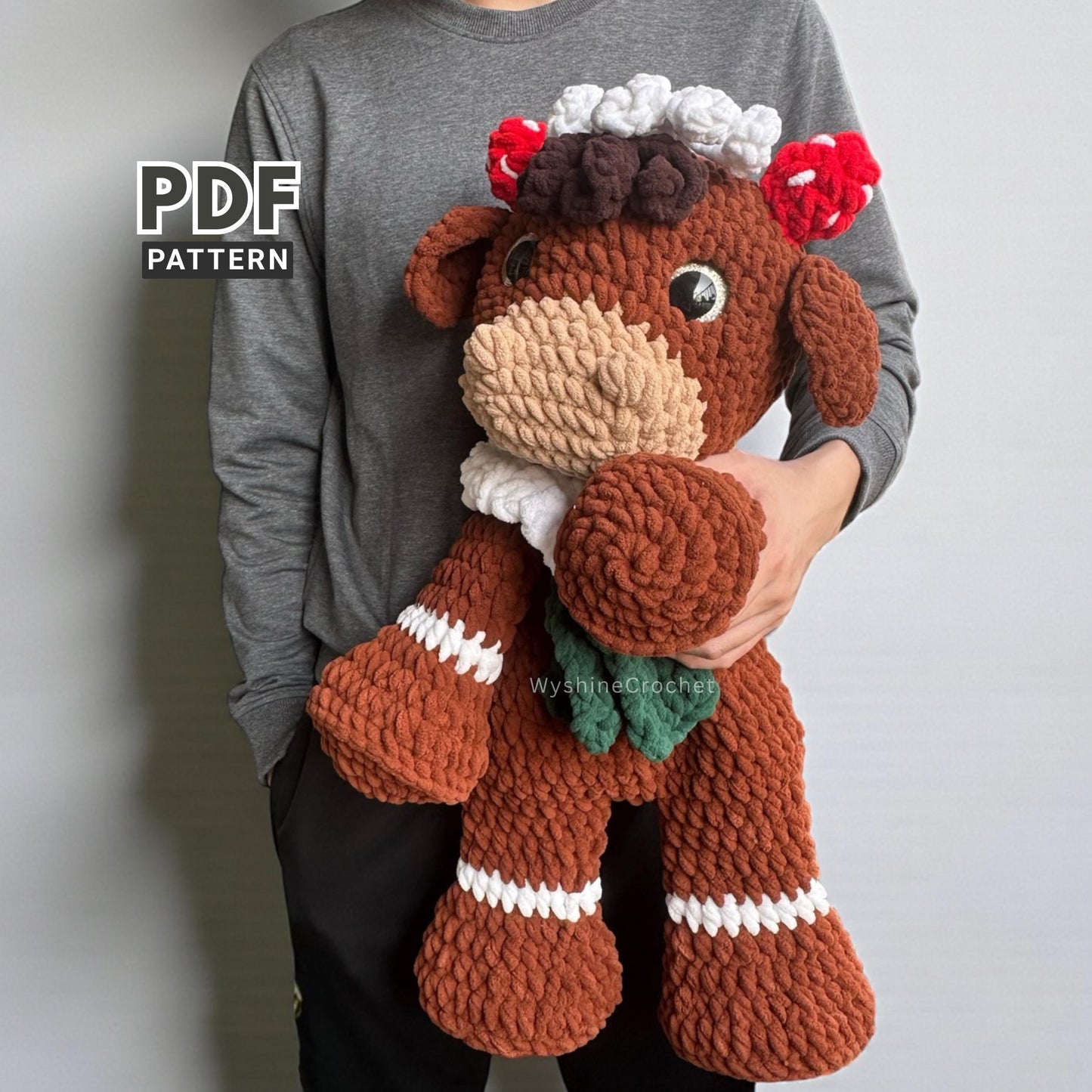 Gingerbread Highland Cow Crochet Pattern - Crochet Pattern