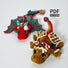 2-in-1 Christmas Dragon Crochet Pattern Bundle