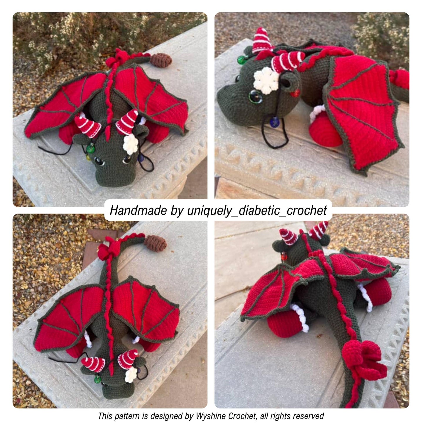 Christmas Dragon Crochet Pattern