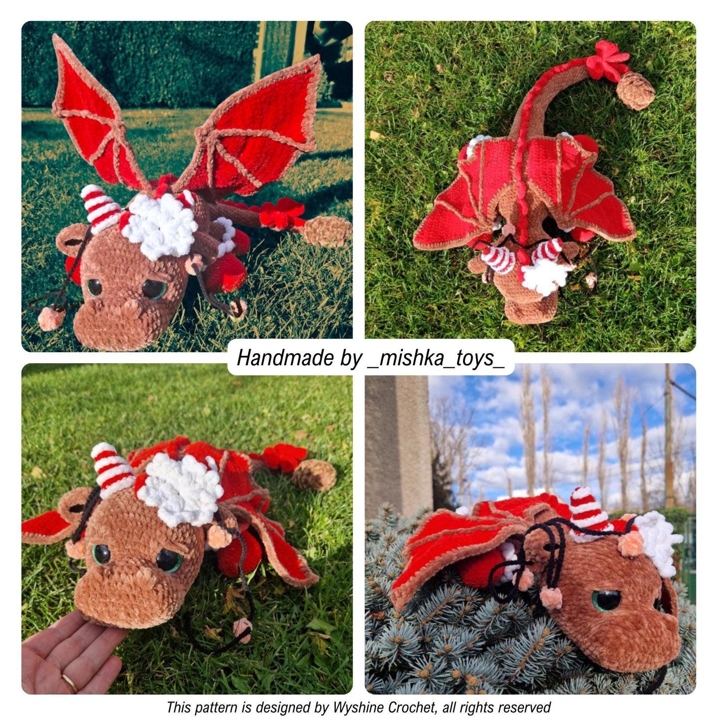 Christmas Dragon Crochet Pattern