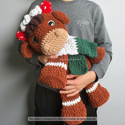 Gingerbread Highland Cow Crochet Pattern - Crochet Pattern