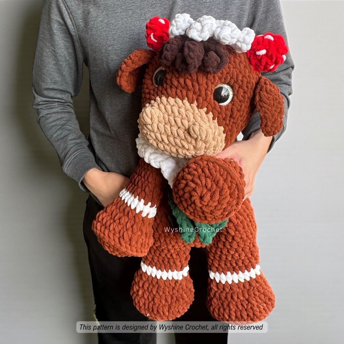 Gingerbread Highland Cow Crochet Pattern - Crochet Pattern