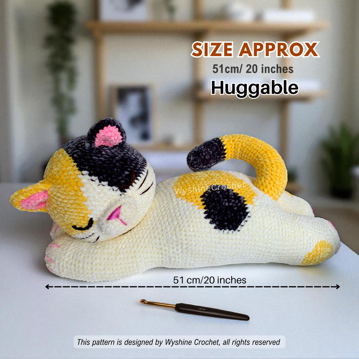 2-in-1 Sleeping Calico Cat Crochet Pattern Bundle