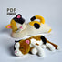 2-in-1 Sleeping Calico Cat Crochet Pattern Bundle