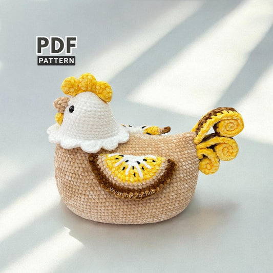 Golden Kiwi Hen Crochet Pattern - Crochet Pattern