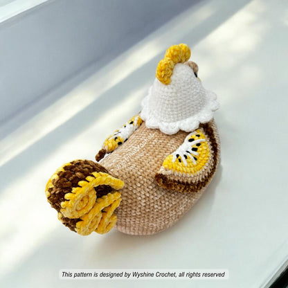 Golden Kiwi Hen Crochet Pattern - Crochet Pattern