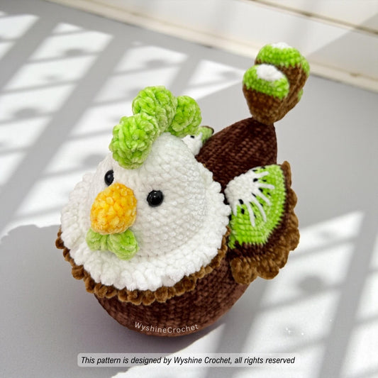 Green Kiwi Rooster Crochet Pattern - Crochet Pattern