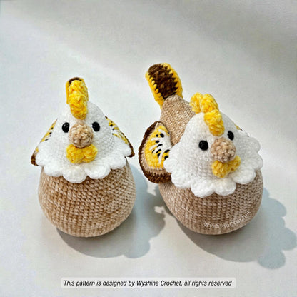 Golden Kiwi Hen Crochet Pattern - Crochet Pattern
