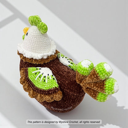 Green Kiwi Rooster Crochet Pattern - Crochet Pattern