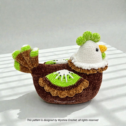 Green Kiwi Rooster Crochet Pattern - Crochet Pattern