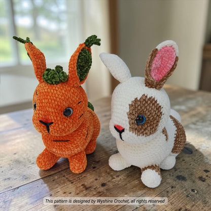 Laying Realistic Bunny Crochet Pattern Bundle