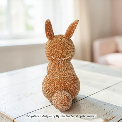 Laying Brown & Carrot Bunny Crochet Pattern