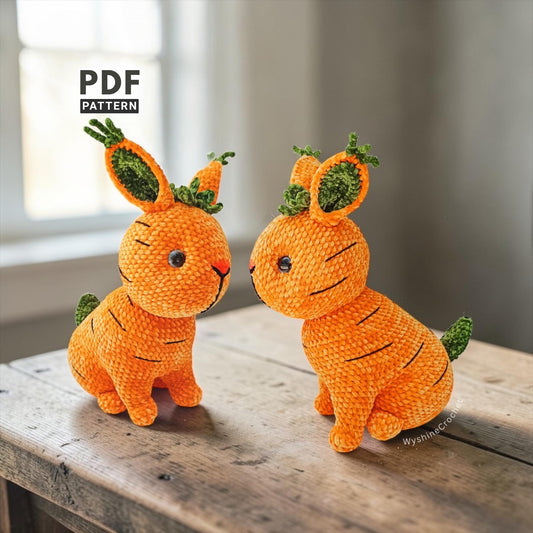 Sitting Carrot Bunny Crochet Pattern