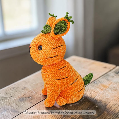 Sitting & Laying Carrot Bunny Crochet Pattern Bundle