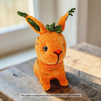 Sitting & Laying Carrot Bunny Crochet Pattern Bundle