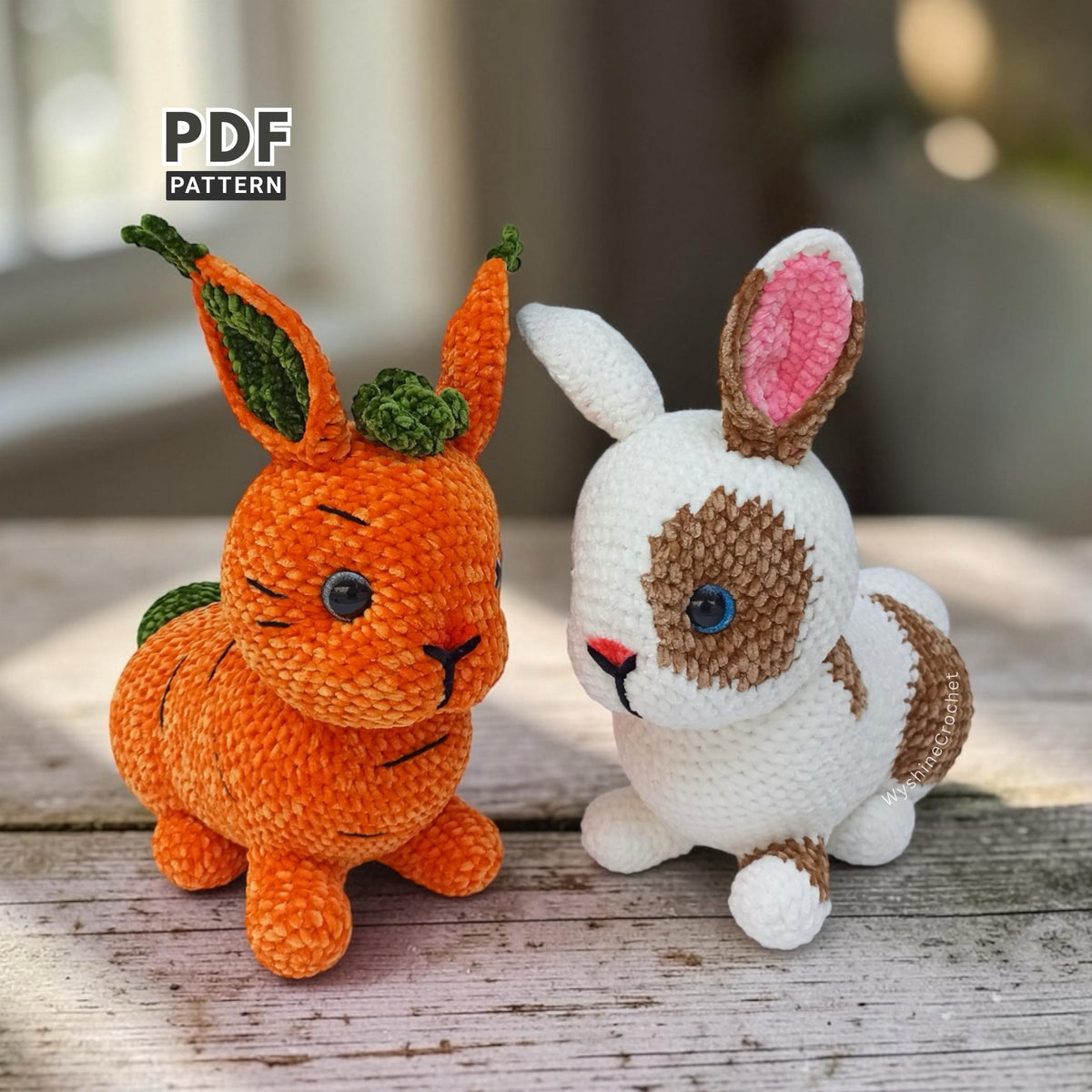 Laying Realistic Bunny Crochet Pattern Bundle