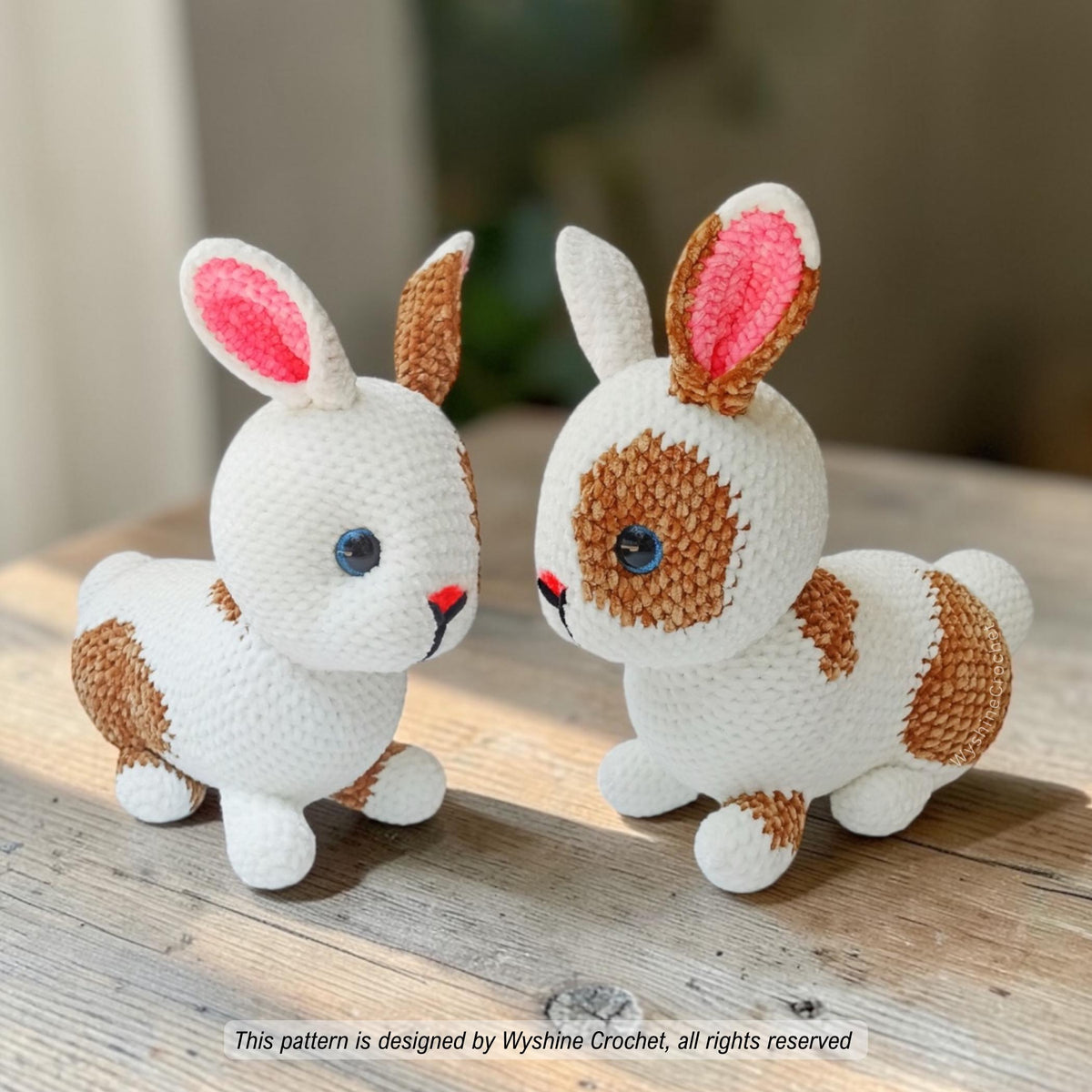 Realistic Laying Mocha Bunny Crochet Pattern
