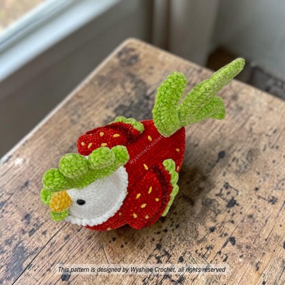 Strawberry Rooster Crochet Pattern - Crochet Pattern