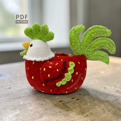 Strawberry Rooster Crochet Pattern