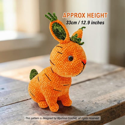 Sitting Carrot Bunny Crochet Pattern