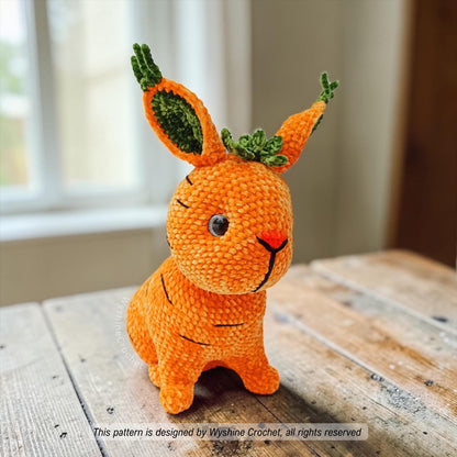 Sitting & Laying Carrot Bunny Crochet Pattern Bundle