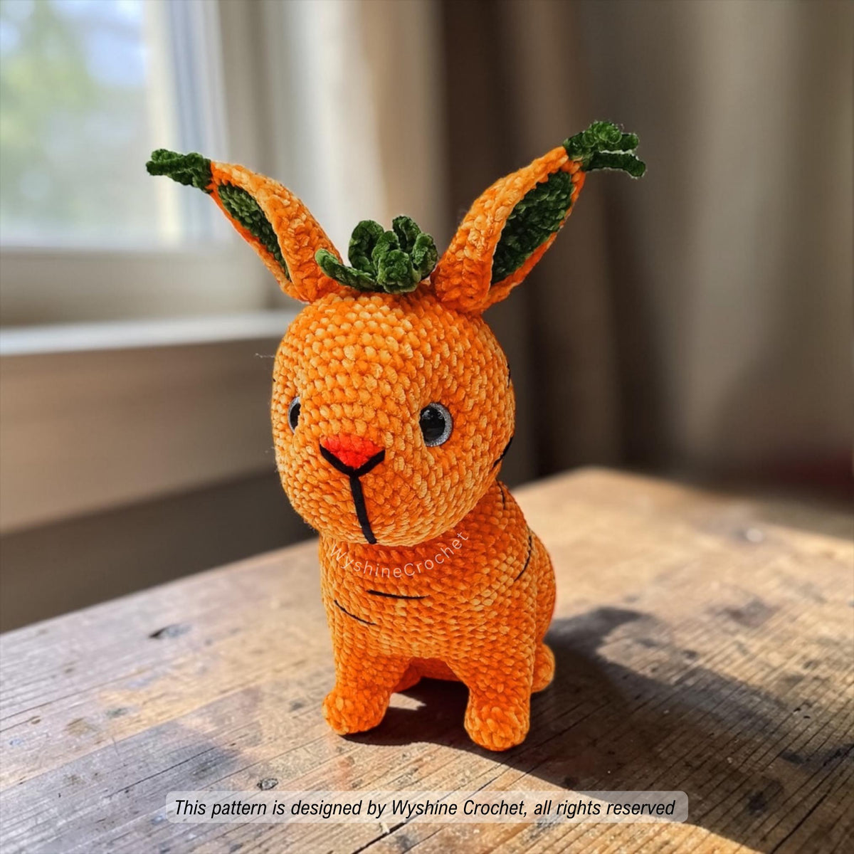 Sitting Carrot Bunny Crochet Pattern