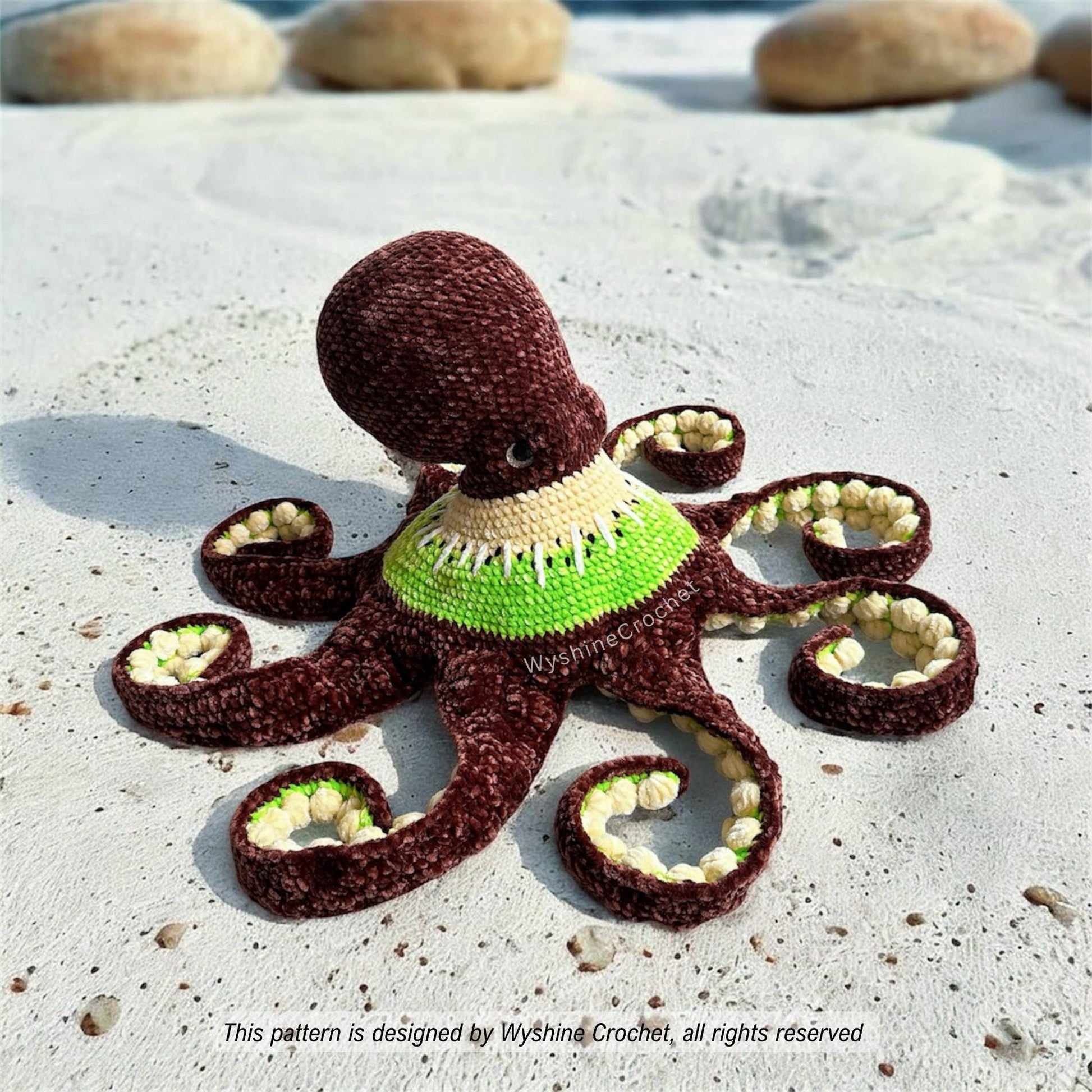 Huggable Kiwi Octopus Crochet Pattern - Crochet Pattern