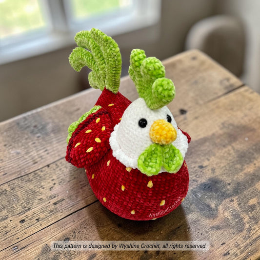 Strawberry Rooster Crochet Pattern - Crochet Pattern