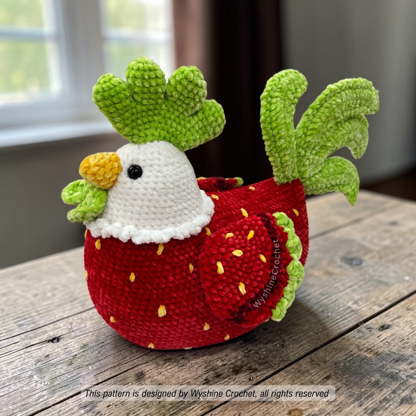 Strawberry Rooster Crochet Pattern - Crochet Pattern