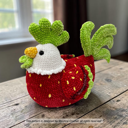 Strawberry Rooster Crochet Pattern - Crochet Pattern