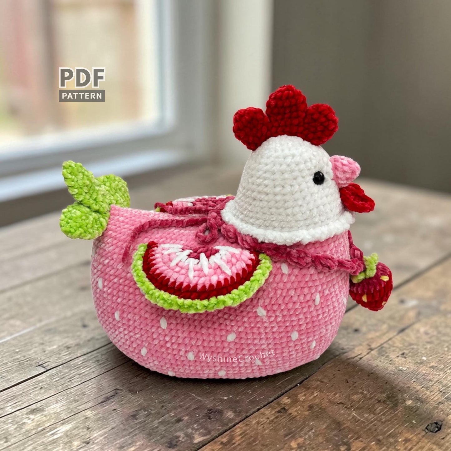Strawberry Hen Crochet Pattern - Crochet Pattern