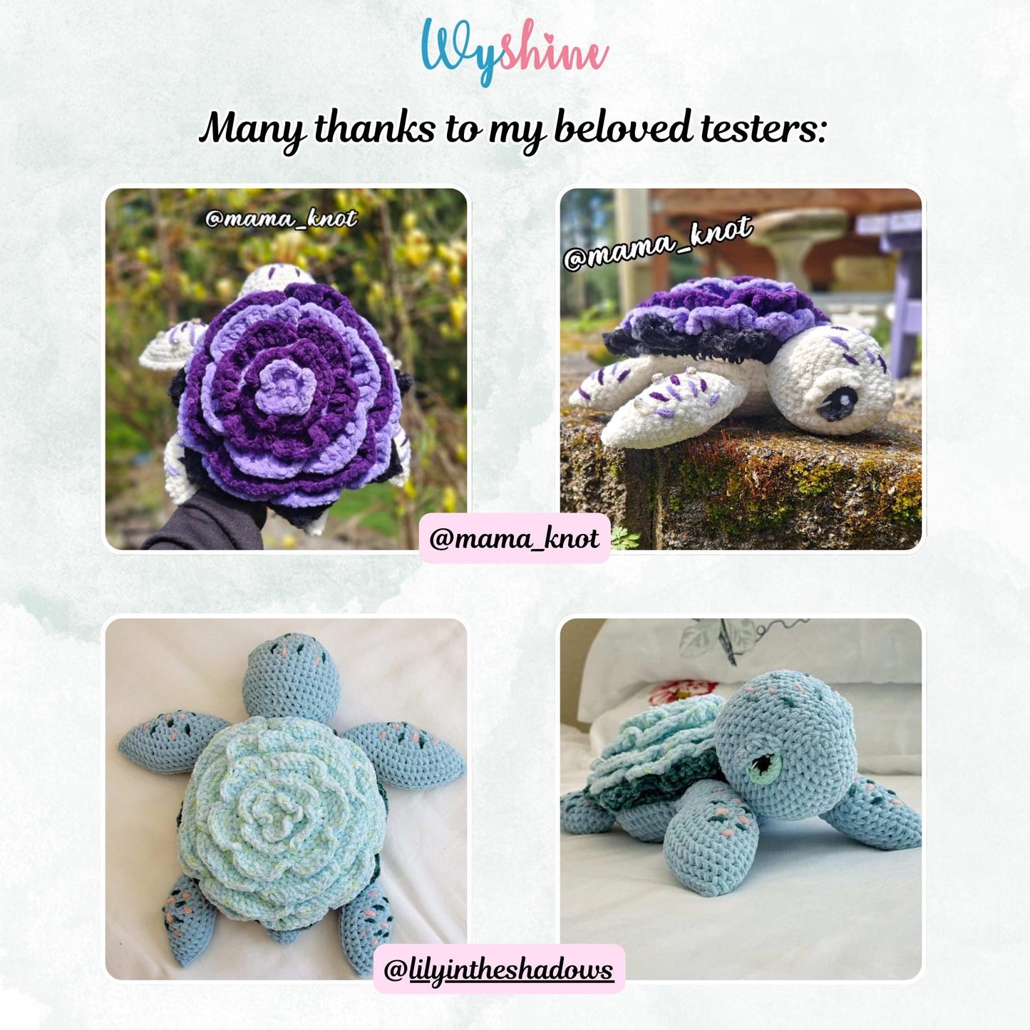 Huggable Rose Turtle Crochet Pattern - Crochet Pattern