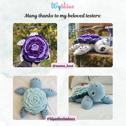 Huggable Rose Turtle Crochet Pattern - Crochet Pattern