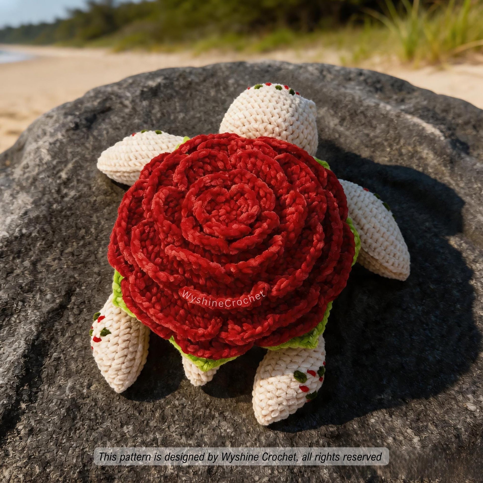 Huggable Rose Turtle Crochet Pattern - Crochet Pattern