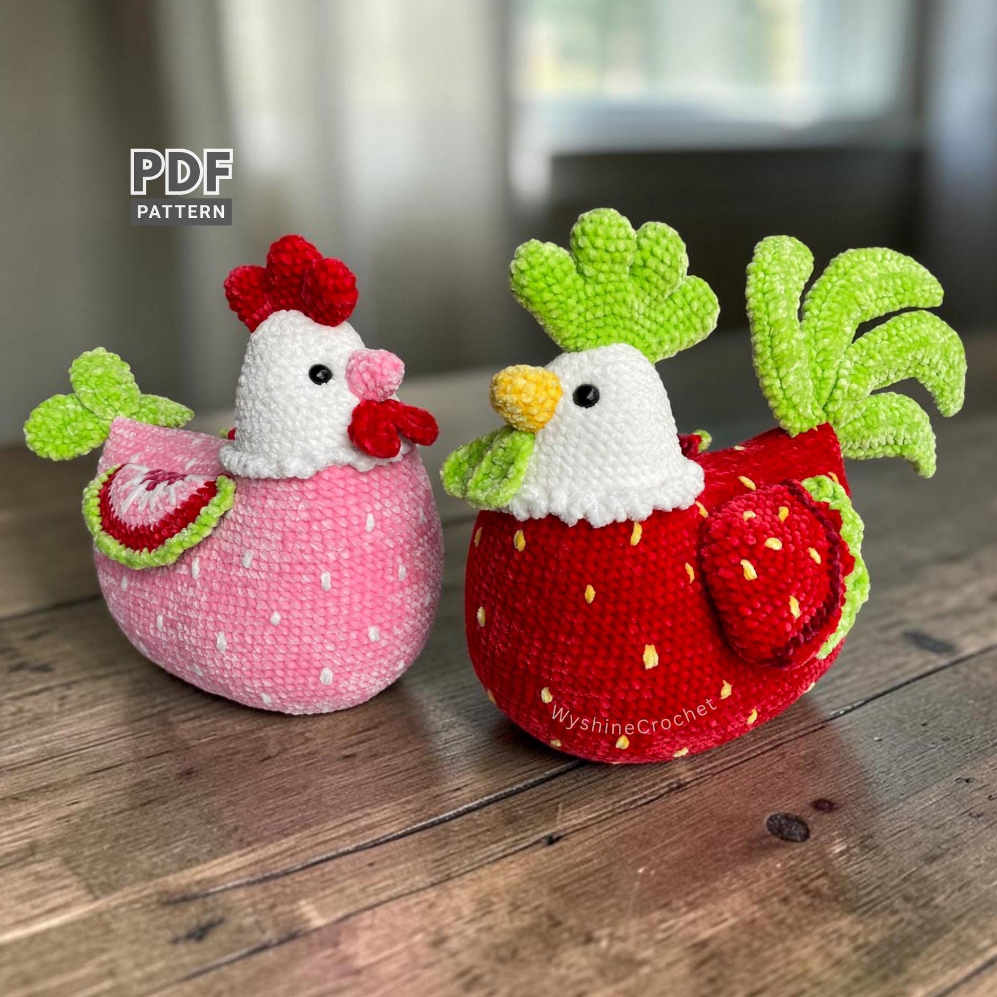 Strawberry Chicken Crochet Pattern Bundle - Crochet Pattern