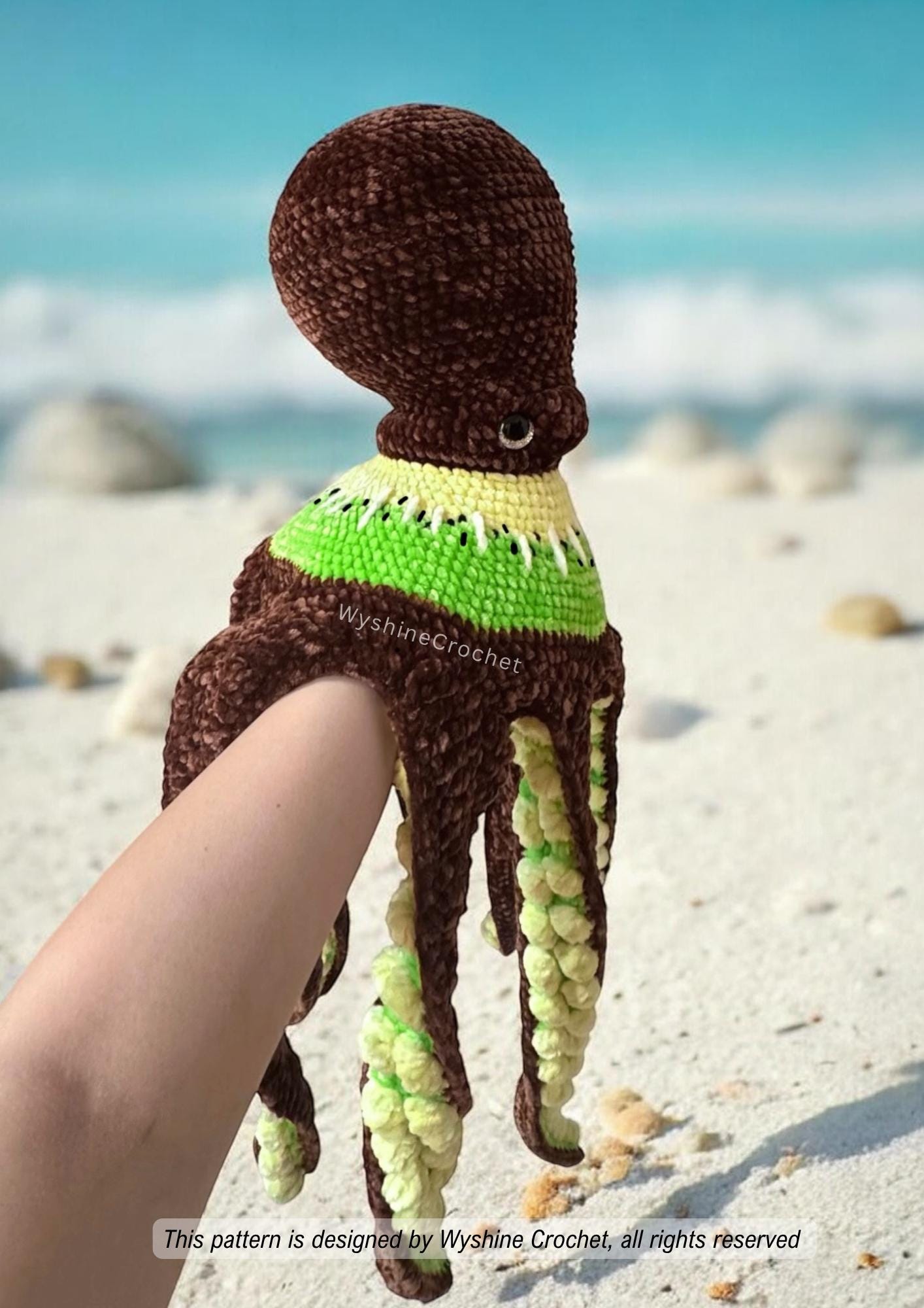 Huggable Kiwi Octopus Crochet Pattern - Crochet Pattern