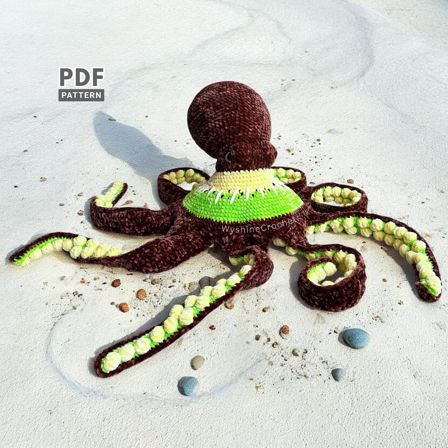 Huggable Kiwi Octopus Crochet Pattern - Crochet Pattern