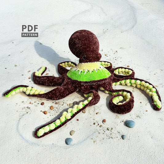 Huggable Kiwi Octopus Crochet Pattern - Crochet Pattern