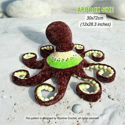 Huggable Kiwi Octopus Crochet Pattern - Crochet Pattern