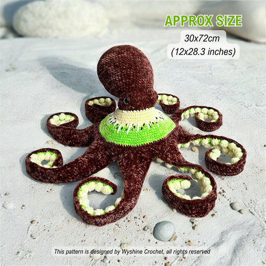 Huggable Kiwi Octopus Crochet Pattern - Crochet Pattern