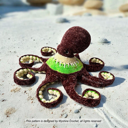 Huggable Kiwi Octopus Crochet Pattern - Crochet Pattern