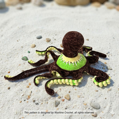 Huggable Kiwi Octopus Crochet Pattern - Crochet Pattern