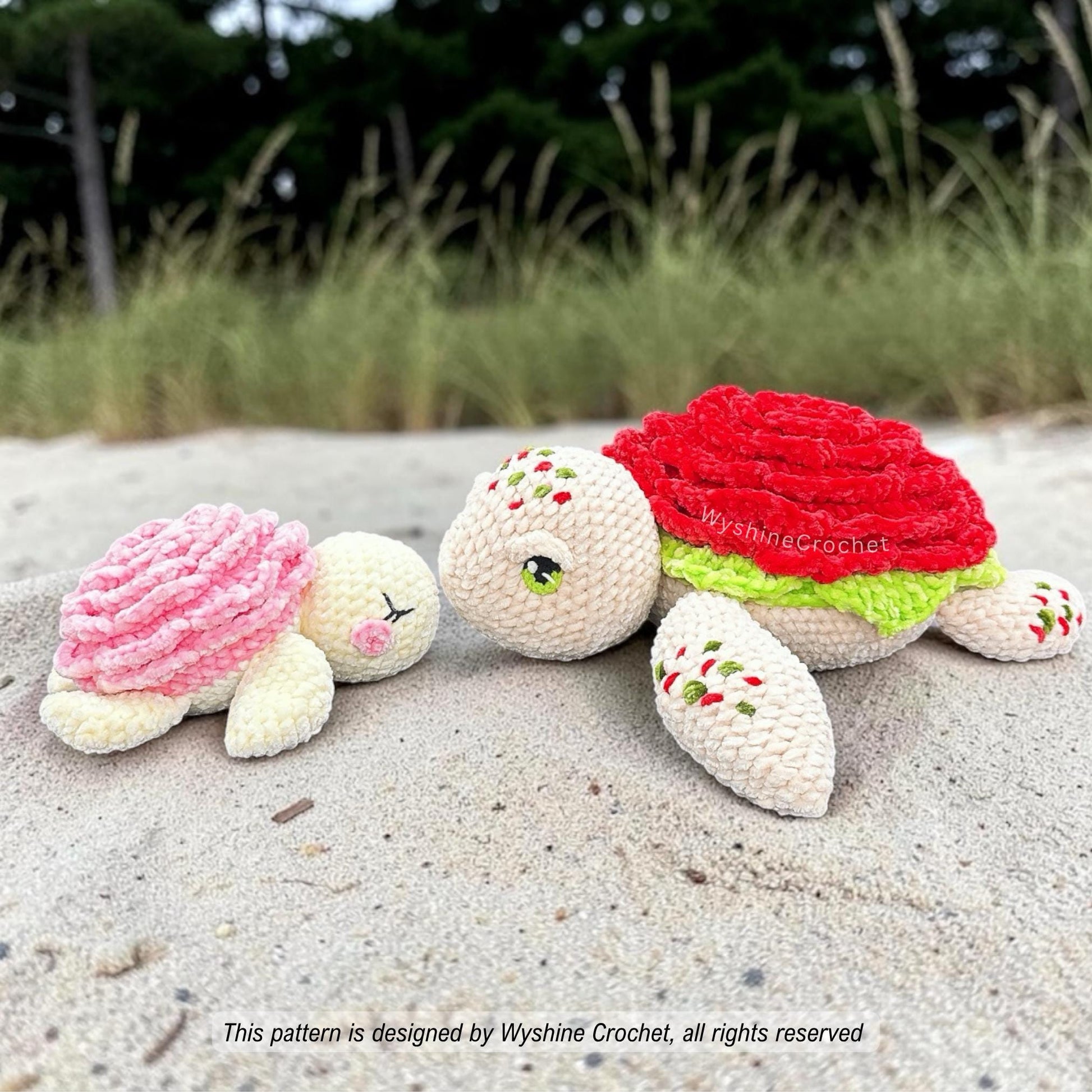 Mom & Baby Rose Turtle Crochet Pattern Bundle - Crochet Pattern