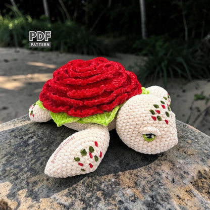 Huggable Rose Turtle Crochet Pattern - Crochet Pattern