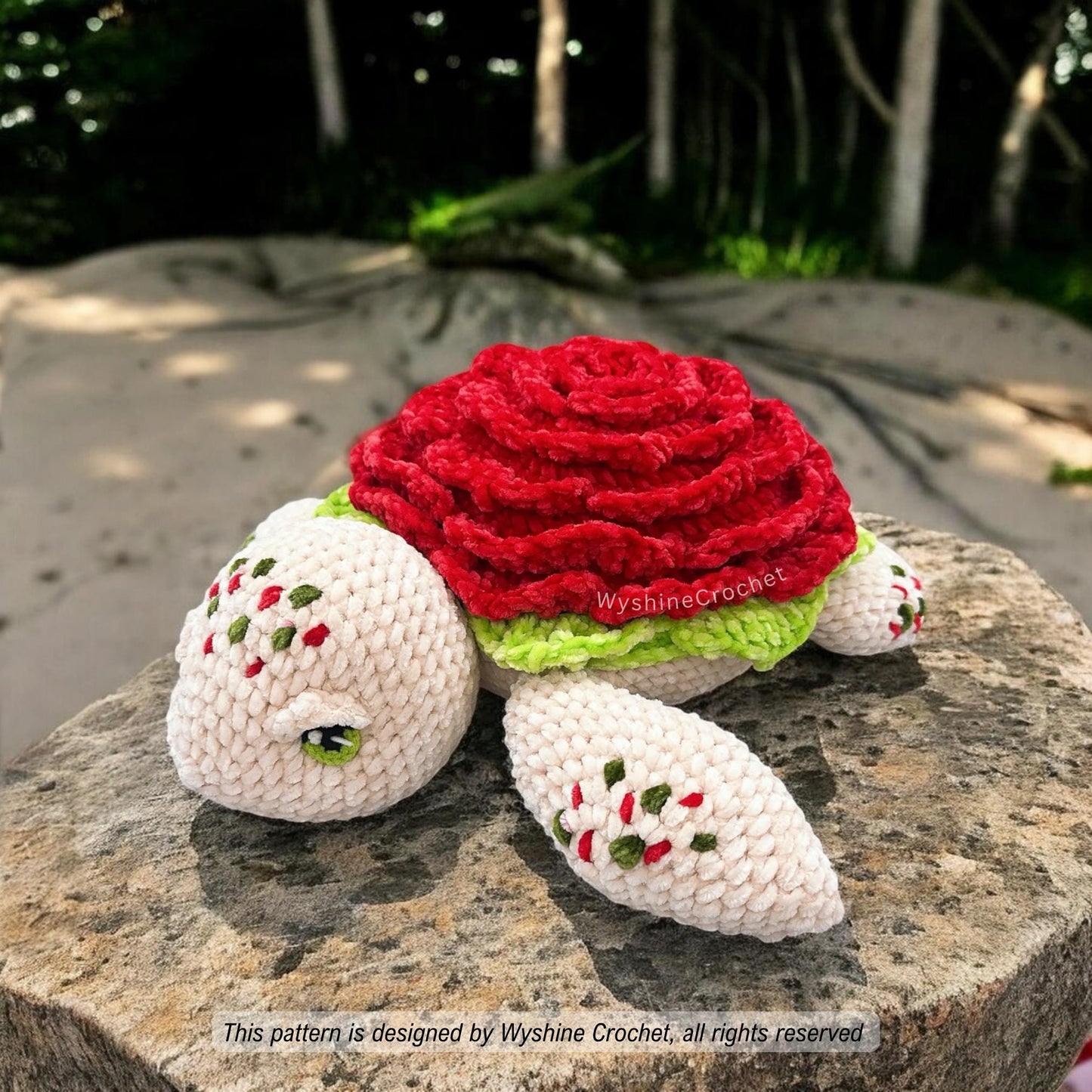 Huggable Rose Turtle Crochet Pattern - Crochet Pattern