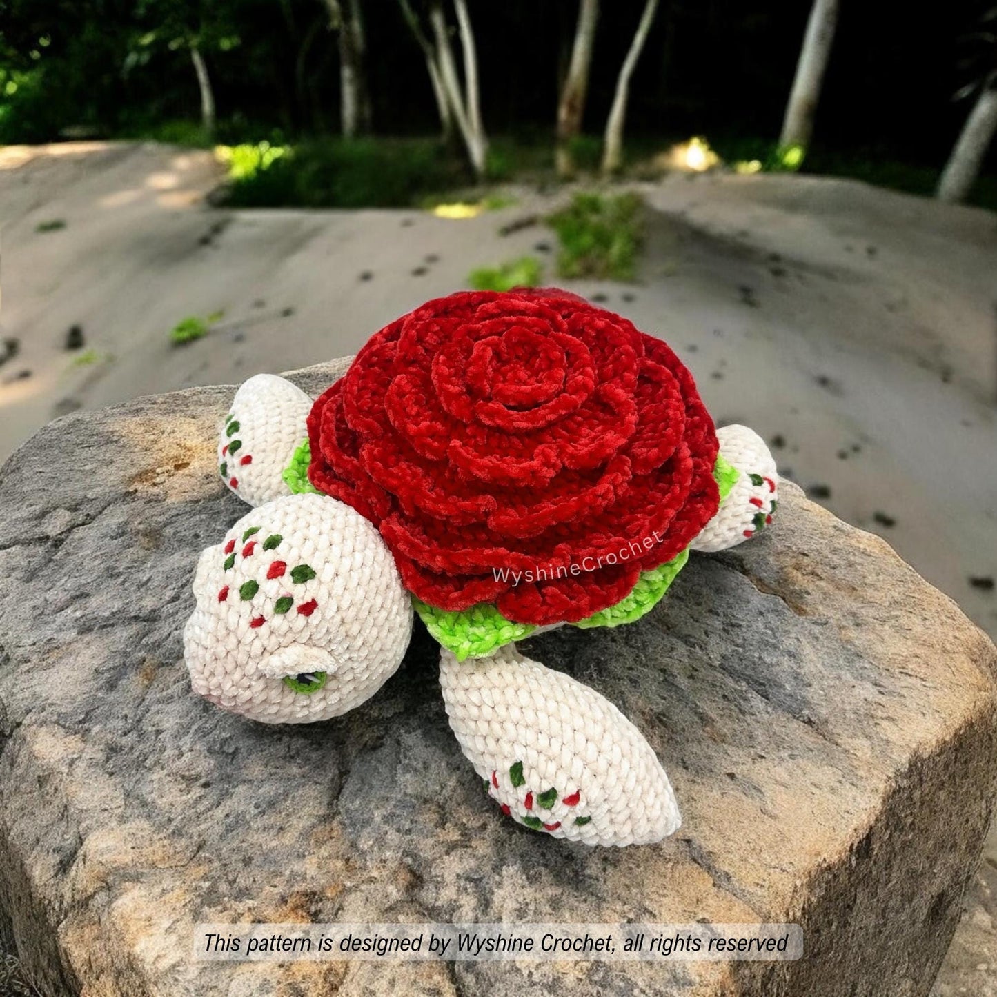 Huggable Rose Turtle Crochet Pattern - Crochet Pattern