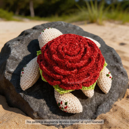 Huggable Rose Turtle Crochet Pattern - Crochet Pattern