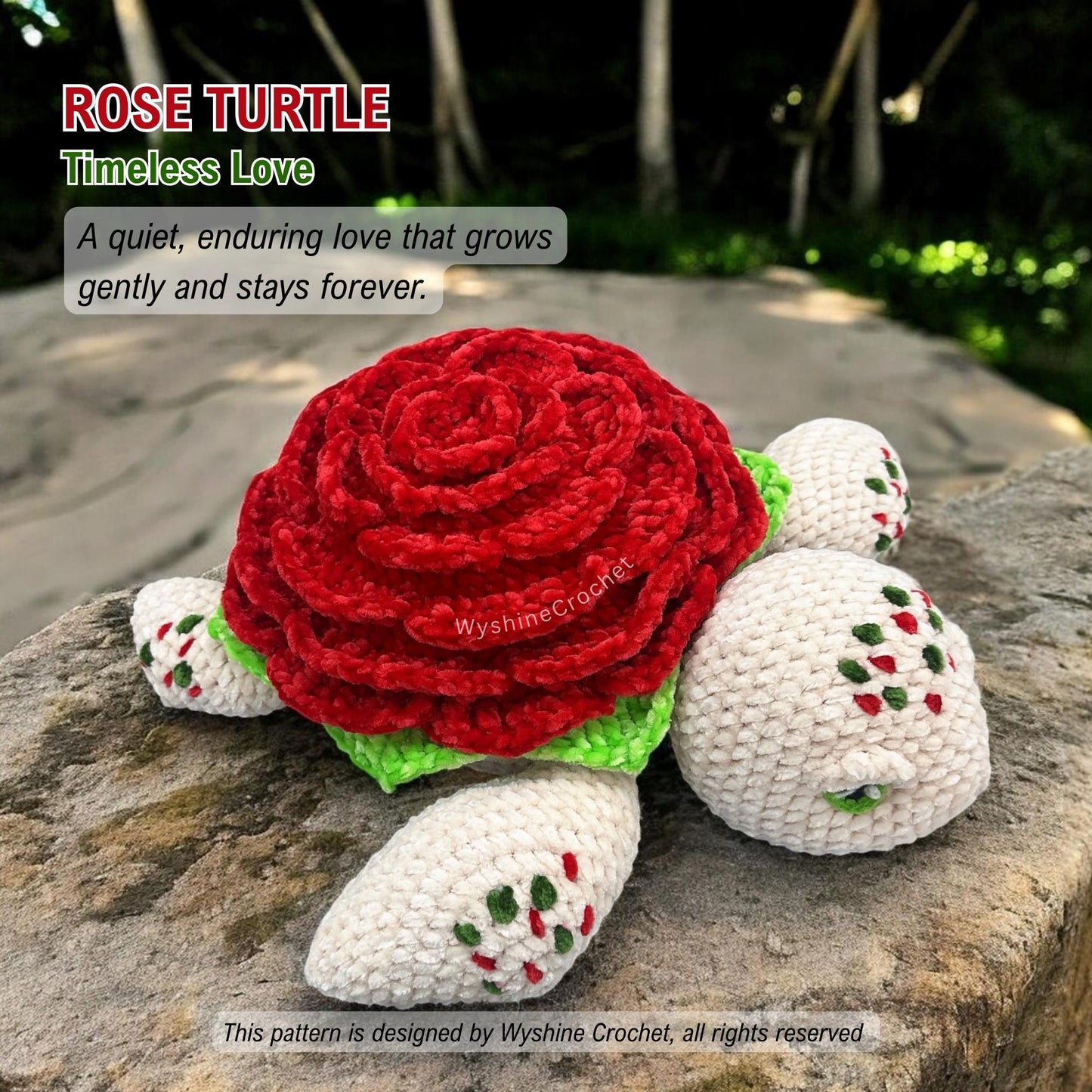 Huggable Rose Turtle Crochet Pattern - Crochet Pattern