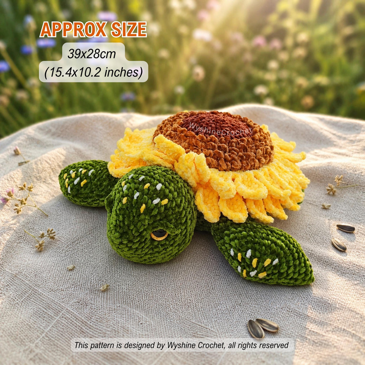 Mom & Baby Sunflower Turtle Crochet Pattern Bundle - product photo 6 of 10