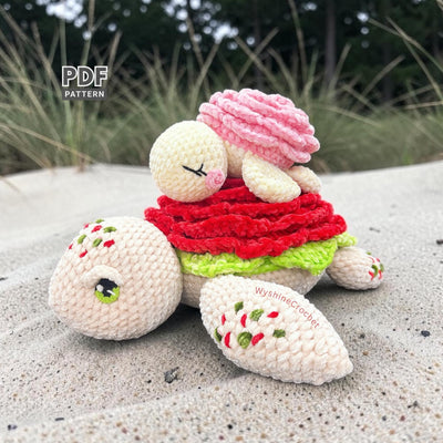 Mom & Baby Rose Turtle Crochet Pattern Bundle